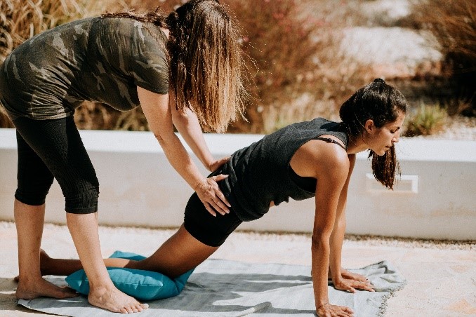 Private yoga session